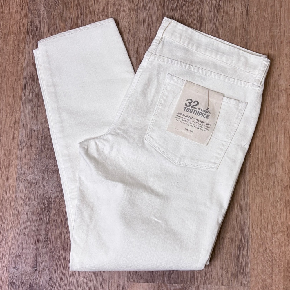 J Crew Ankle toothpick white jeans NWT